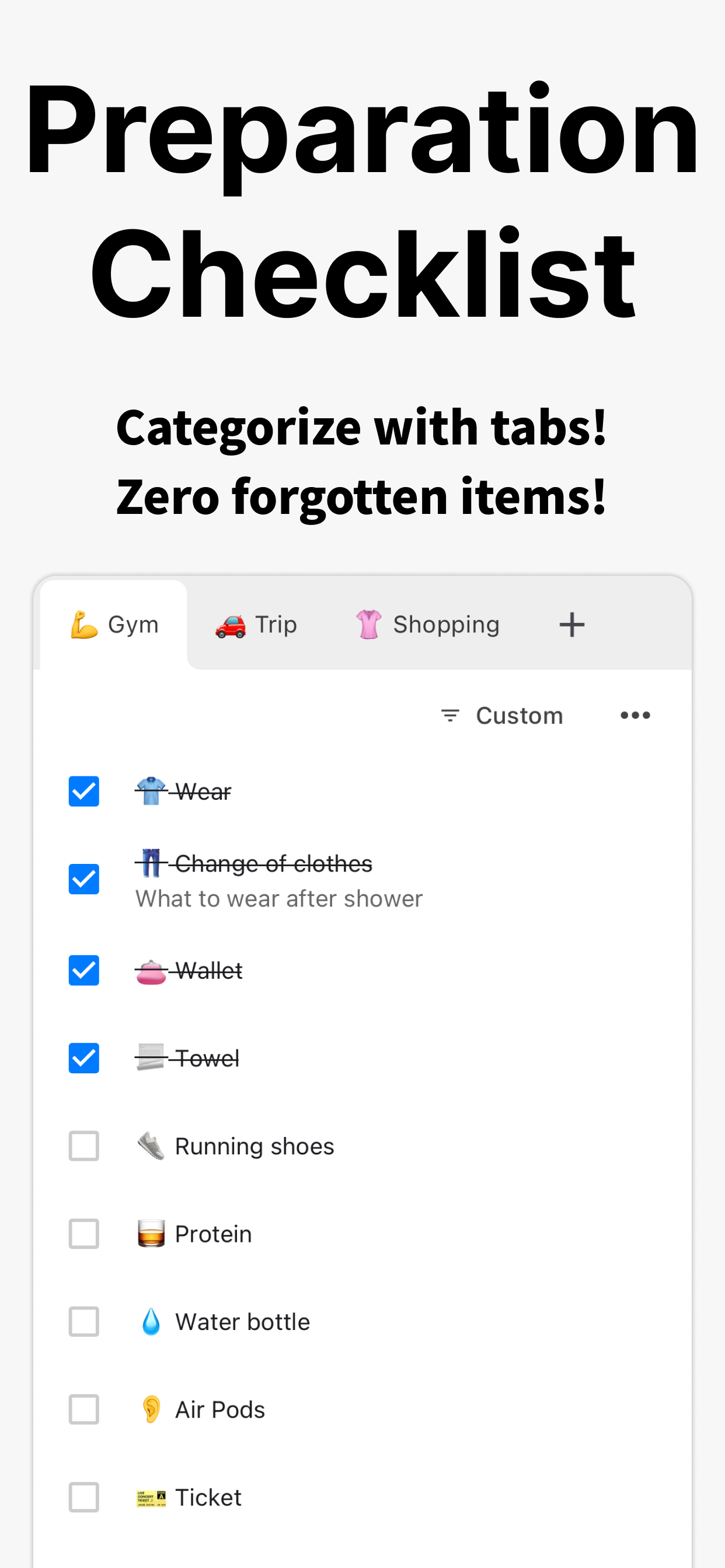 PrepChecker - To-Do List