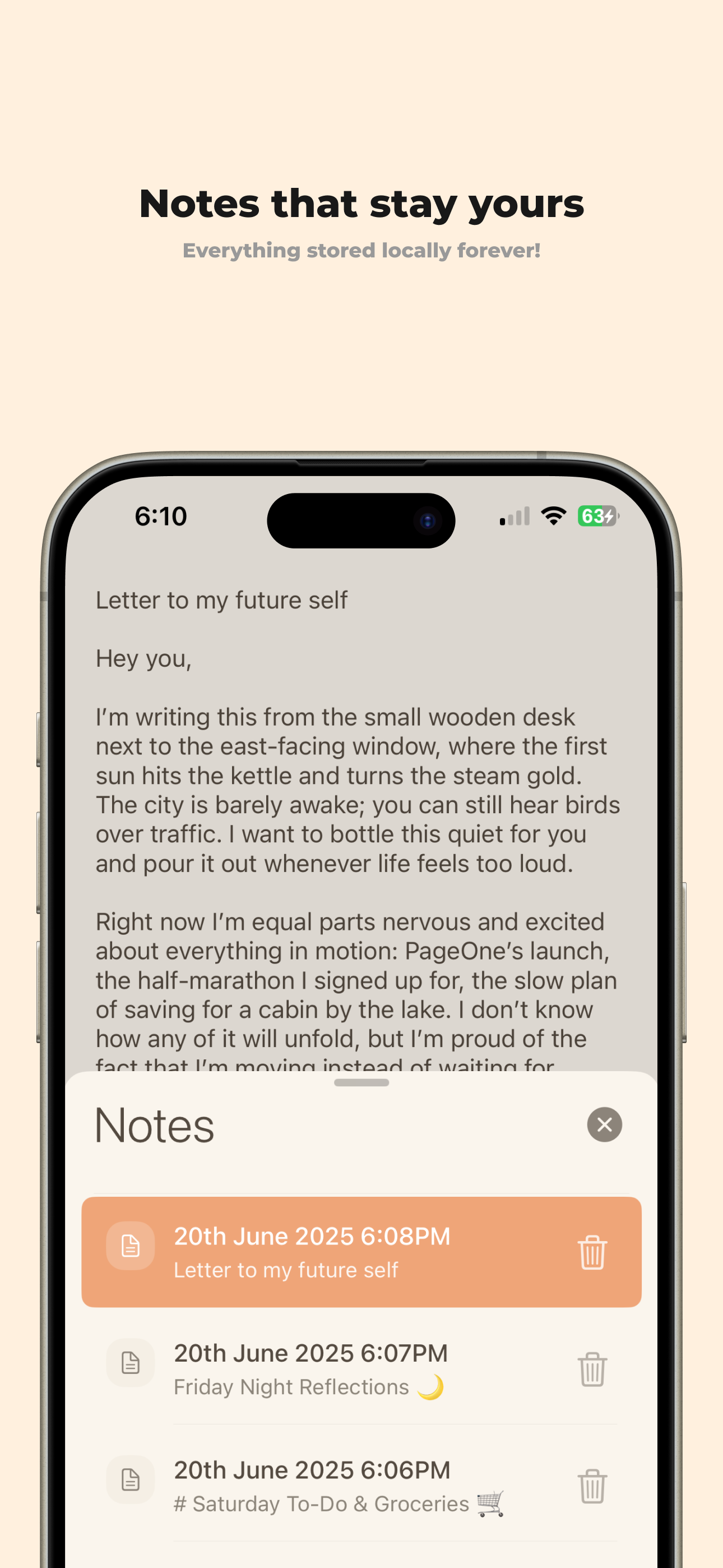 PageOne - Notes made simpler screenshot 3