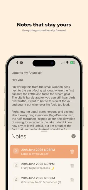 PageOne - Notes made simpler screenshot 3