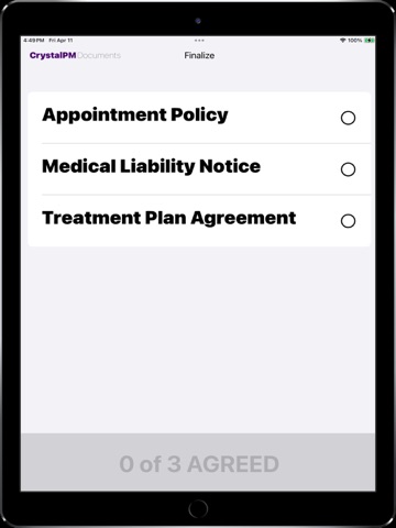 CrystalPM Signature Capture iPad screenshot