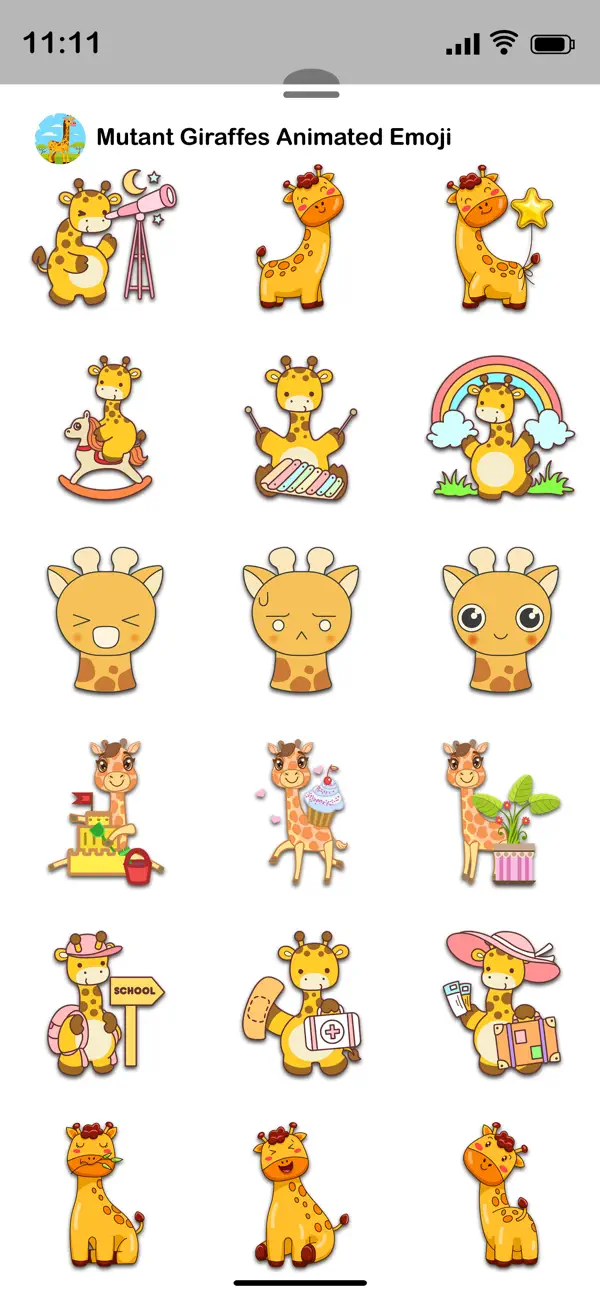 Screenshot #3 pour Mutant Giraffes Animated Emoji