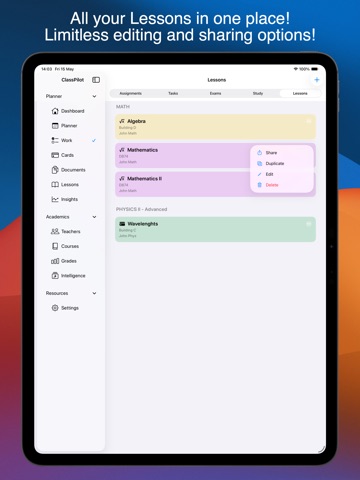 ClassPilot - School Planner iPad screenshot