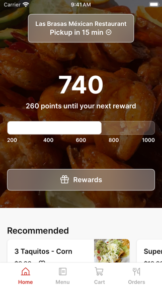 Las Brasas Méxican Restaurant iPhone screenshot 1 - Food & Drink app
