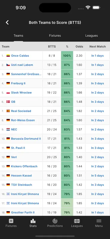 FootyStats - Football Stats screenshot 3 of 5