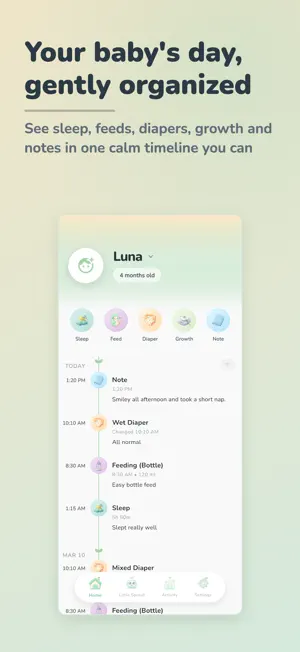 Little Sprout Baby Tracker screenshot 1