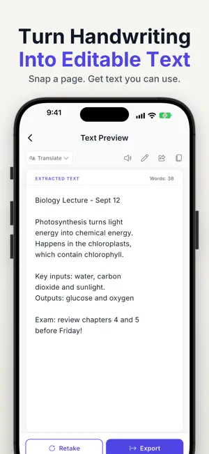 Handwriting to Text AI - OCR screenshot 1