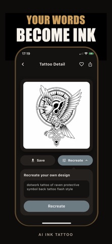 AI Ink Tattoo: Design & Try On iPhone screenshot