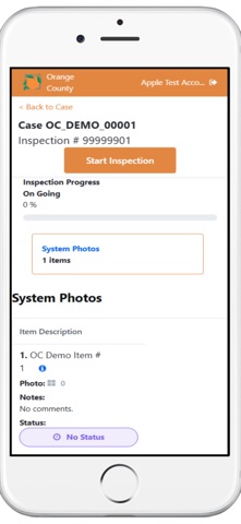 Orange County Site Inspection iPhone screenshot