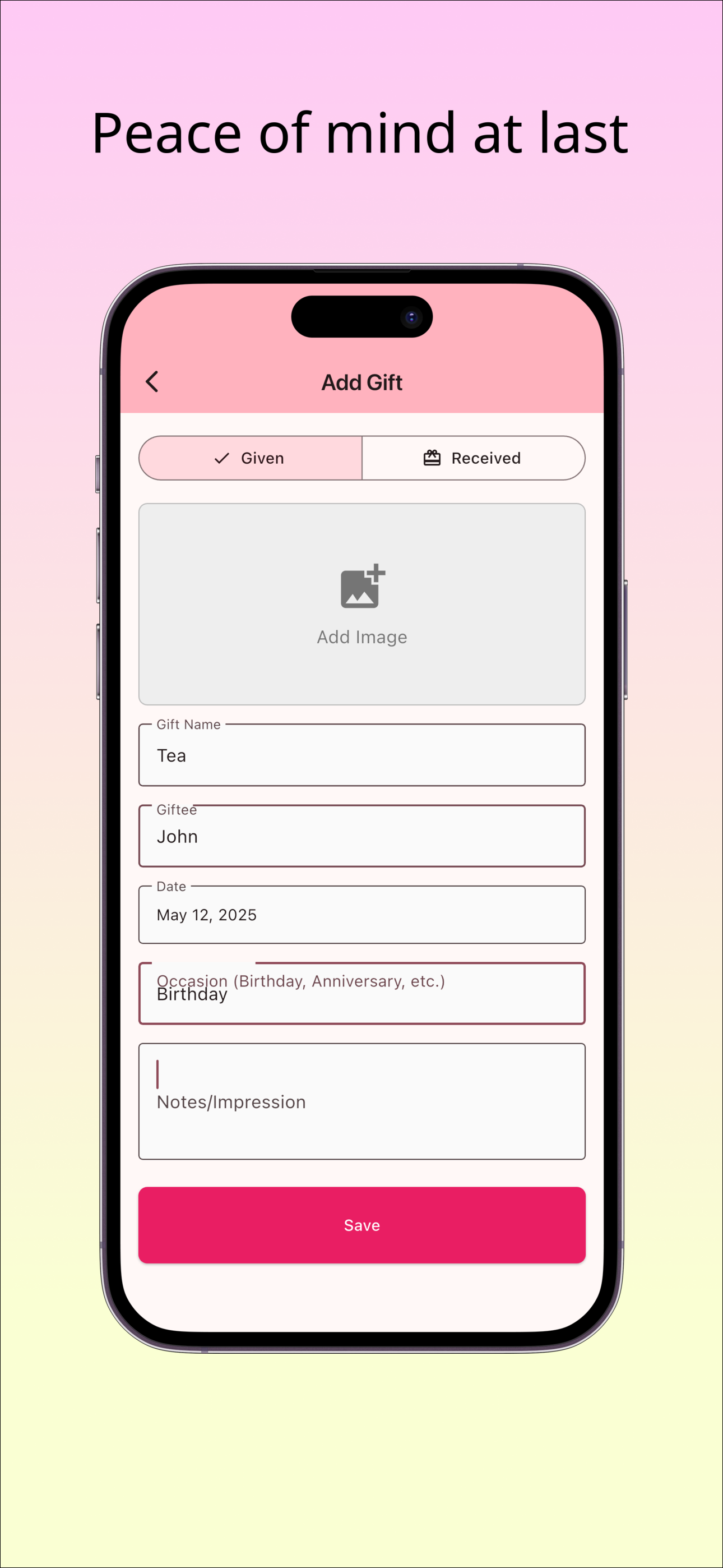 Giftlog - GiftLog