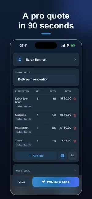 QUOTR: Quotes & Invoices screenshot 2