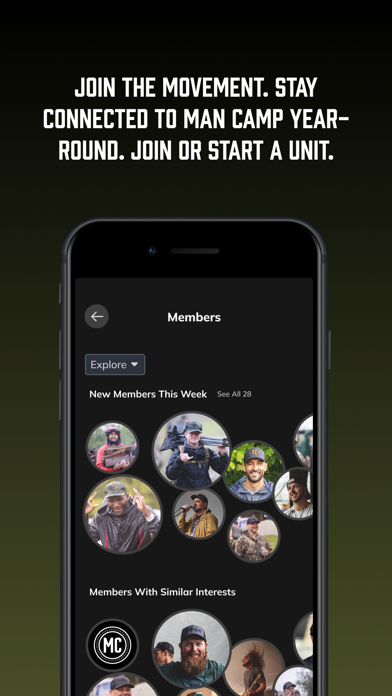 Man Camp App iPhone screenshot 1 - Social Networking app
