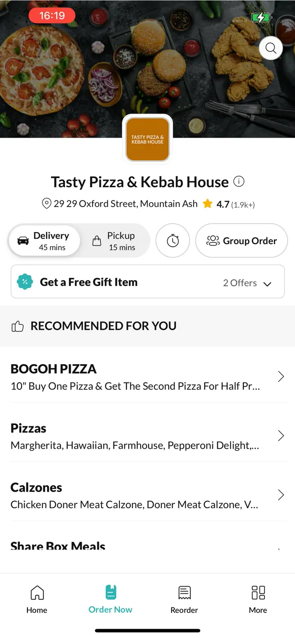 Screenshot #2 pour Tasty Pizza & Kebab House