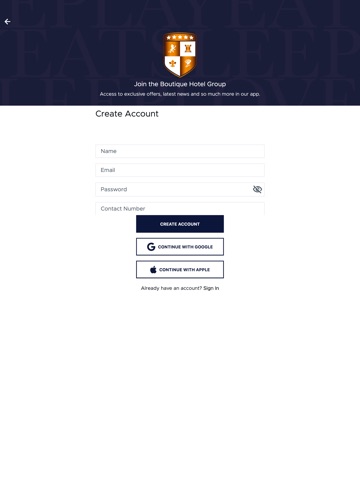 Boutique Hotel Group iPad screenshot