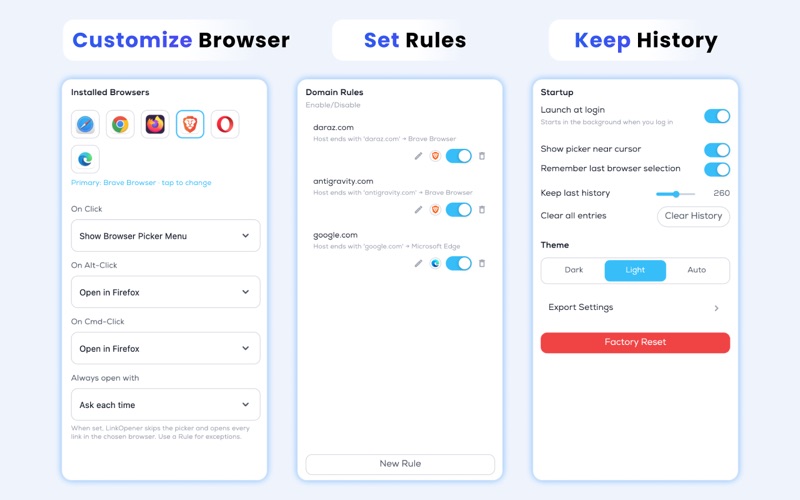 Openly Default Browser Picker iPhone screenshot