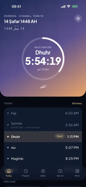 Itminan: Prayer Times & Qibla screenshot 1