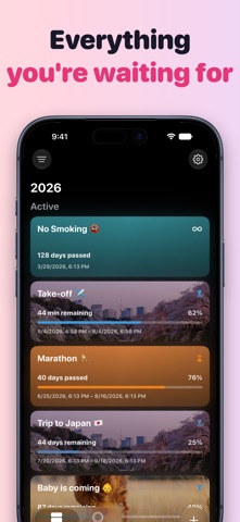 Countdown Calendar: TimeFeel iPhone screenshot