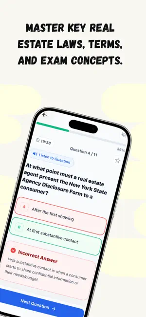 NY Real Estate Exam Coach 2026 screenshot 1