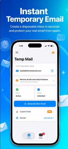 Temp mail Disposable Email Screenshot 1 of 6