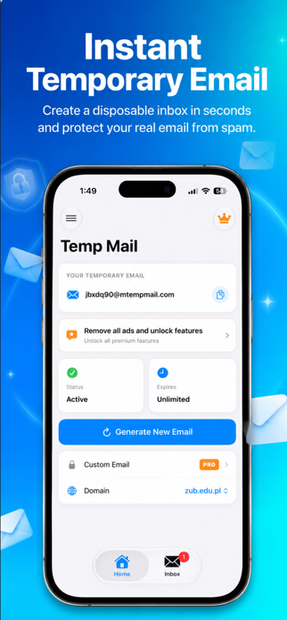 Temp mail Disposable Email Screenshot 1 of 6