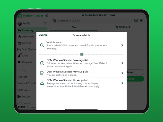 iPacket Dealer iPad screenshot 6 - Business app