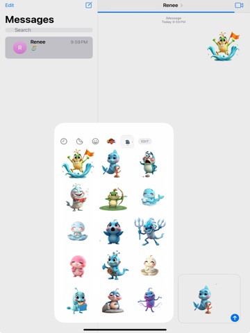 Rippling Pond Stickers iPad screenshot