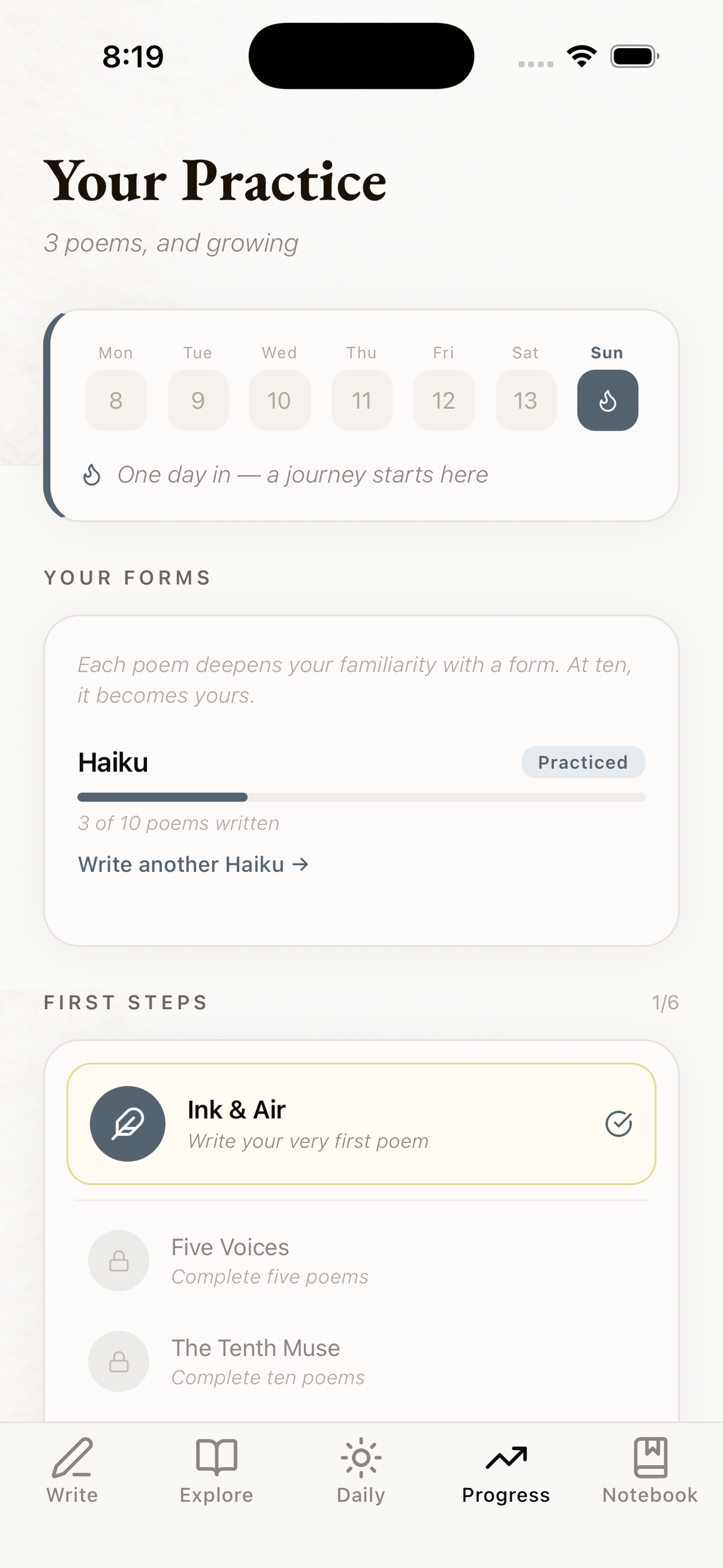 Verse - Poetry Writing App