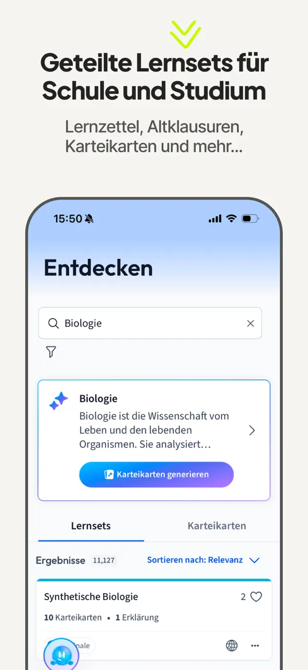 StudySmarter: KI Lernapp iPhone App Screenshot 7 – Bildung