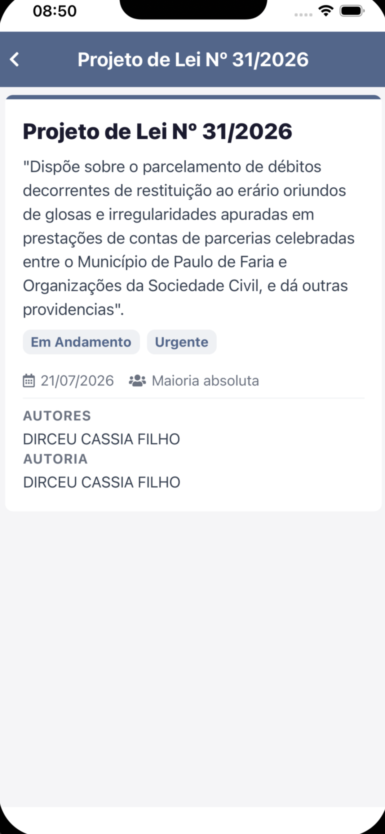 Câmara Municipal Paulo Faria screenshot 5