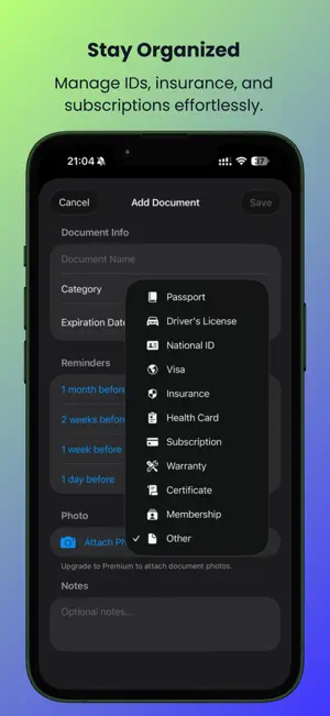DocExpire Reminder screenshot 3