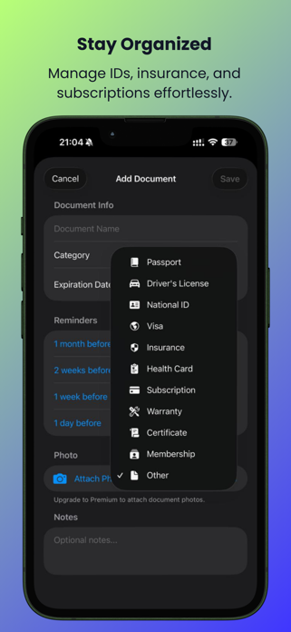 DocExpire Reminder Screenshot 3 of 3