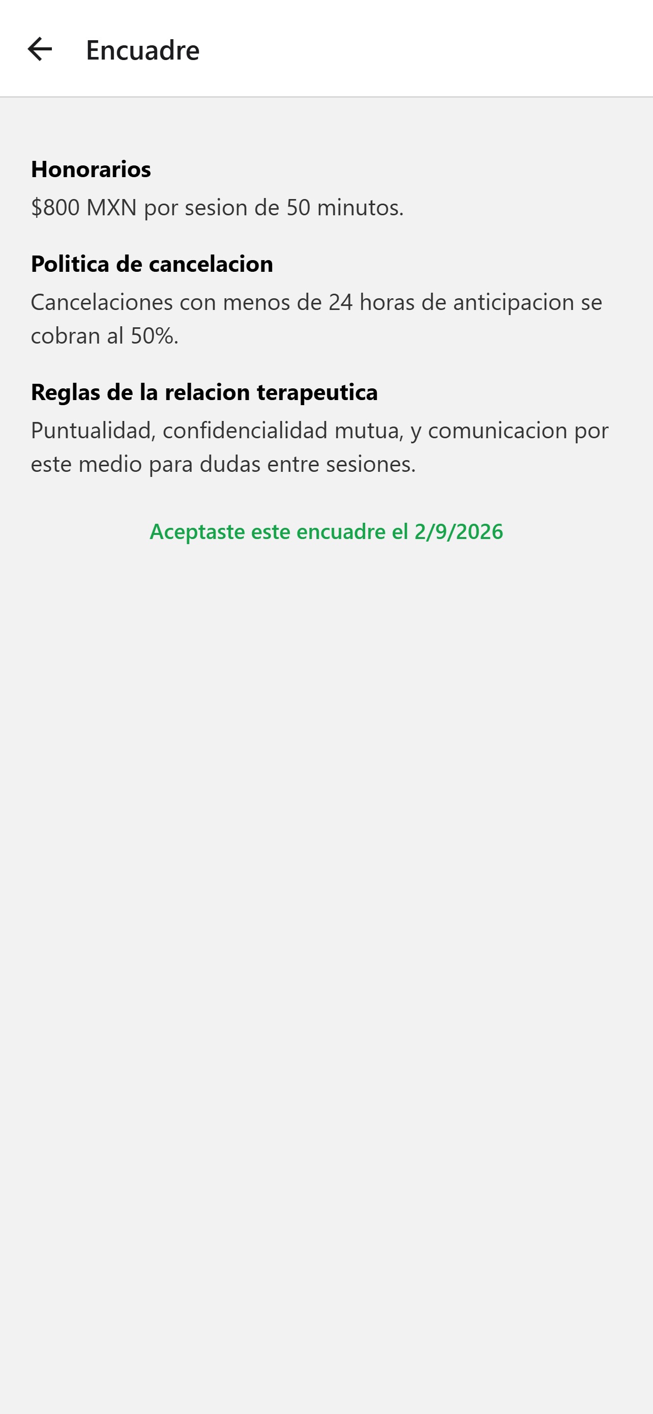 Screenshot 2 of Terapia App Paciente