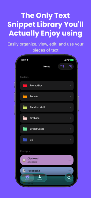 PromptBox Mobile Screenshot 1 of 3