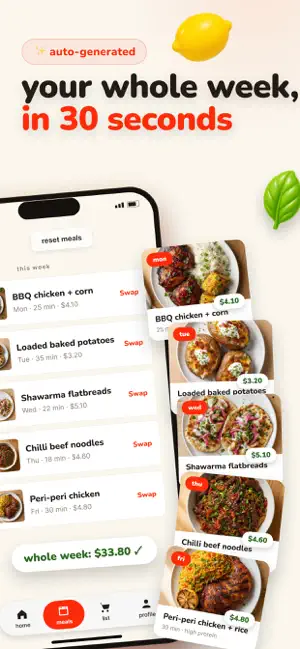yumzy: meal plan & grocery screenshot 2