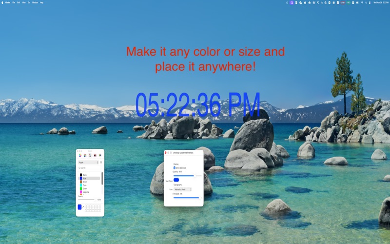 Simple Desktop Clock screenshot