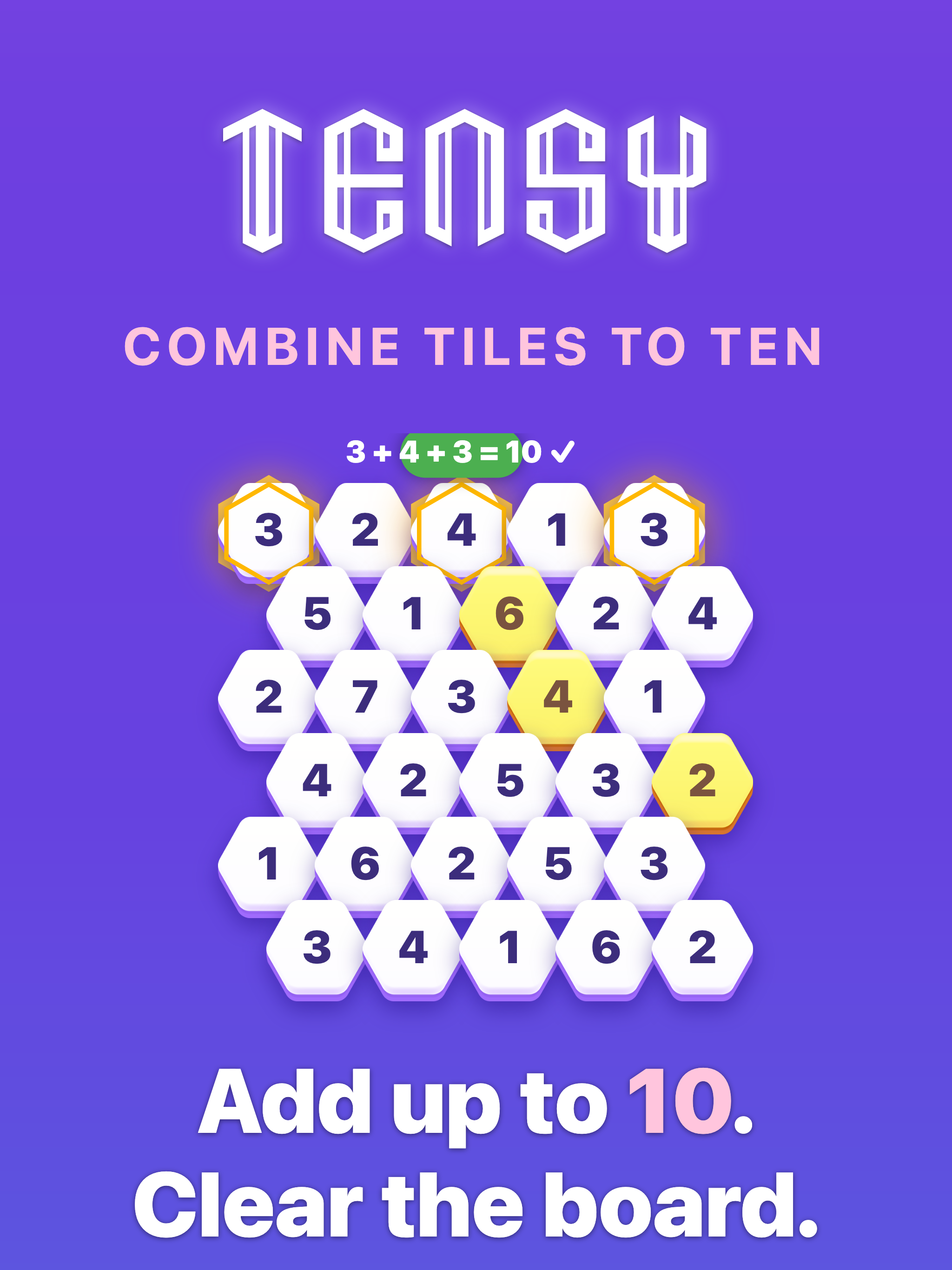 Tensy! Hex Number Puzzle