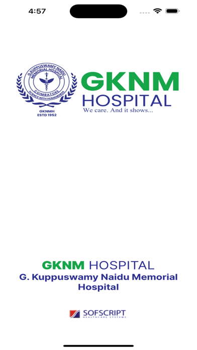 GKNM Hospital Patient Portal Screenshot