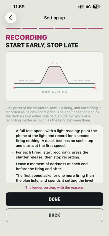 ShutterDoc: Shutter Speed Test screenshot 3 of 10