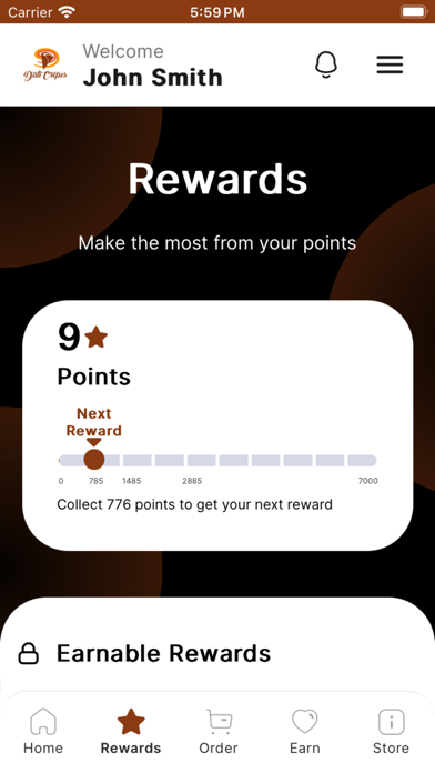 Dali Crepes Rewards Screenshot