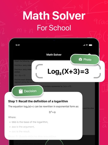 Math Helper: Solver Homework iPad screenshot
