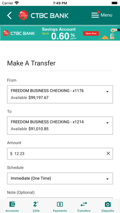 CTBC Bank (USA) Screenshot