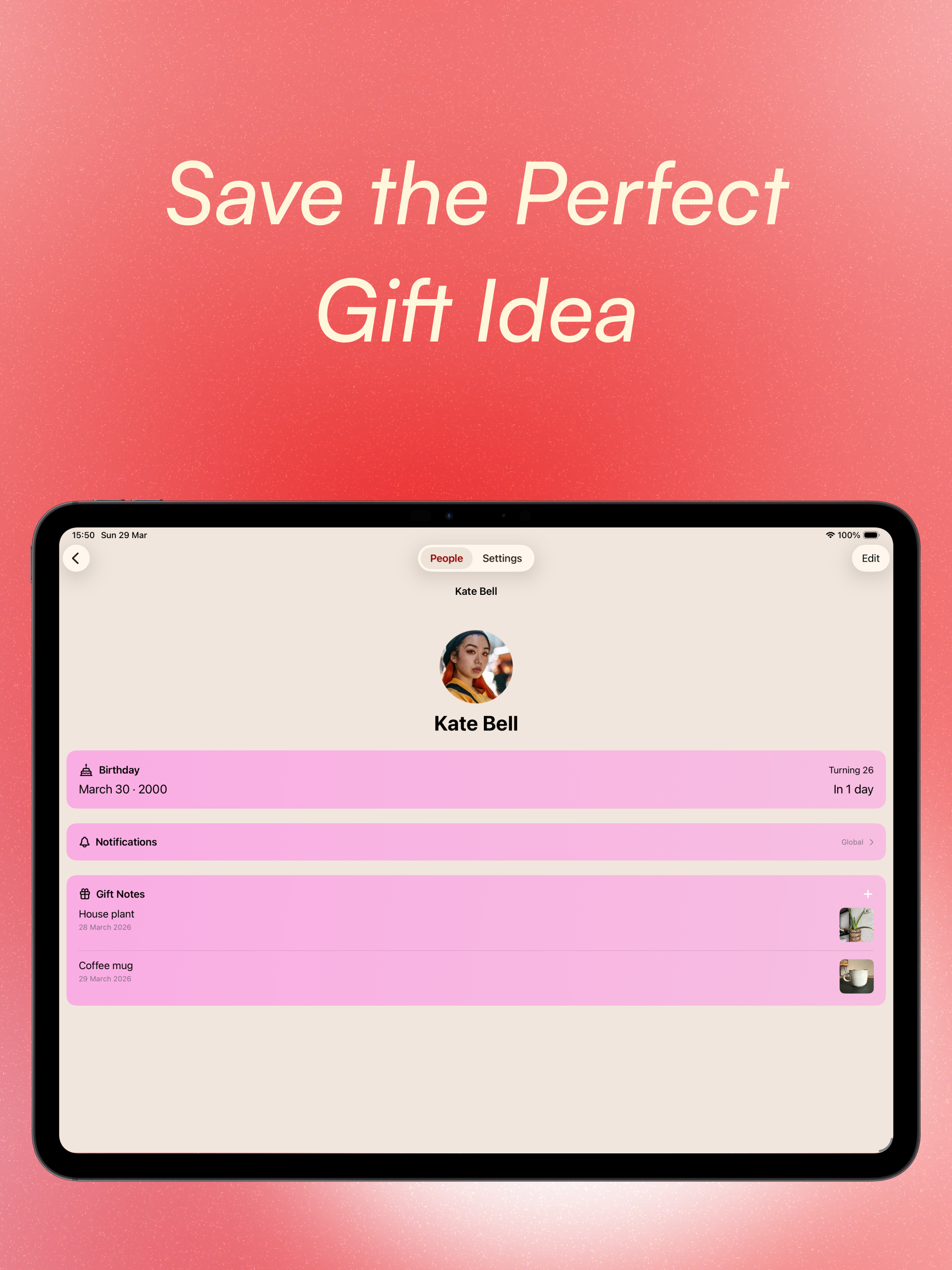 Presented - Birthday Reminders