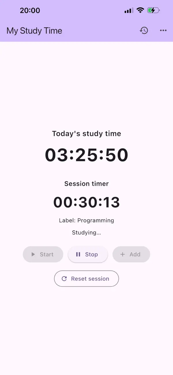 #1. Study Timer - Simple Tracker (iOS) By: Tsukasa Kuriyama