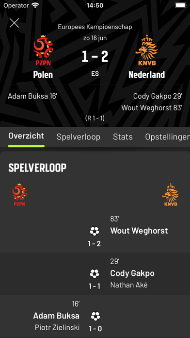 Voetbalzone - Nieuws & Stats Screenshot 2 - AppWisp.com Voetbalzone - Nieuws & Stats Screenshot 2 - AppWisp.com