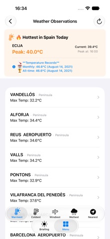 Spain Weather Screenshot 3 of 9