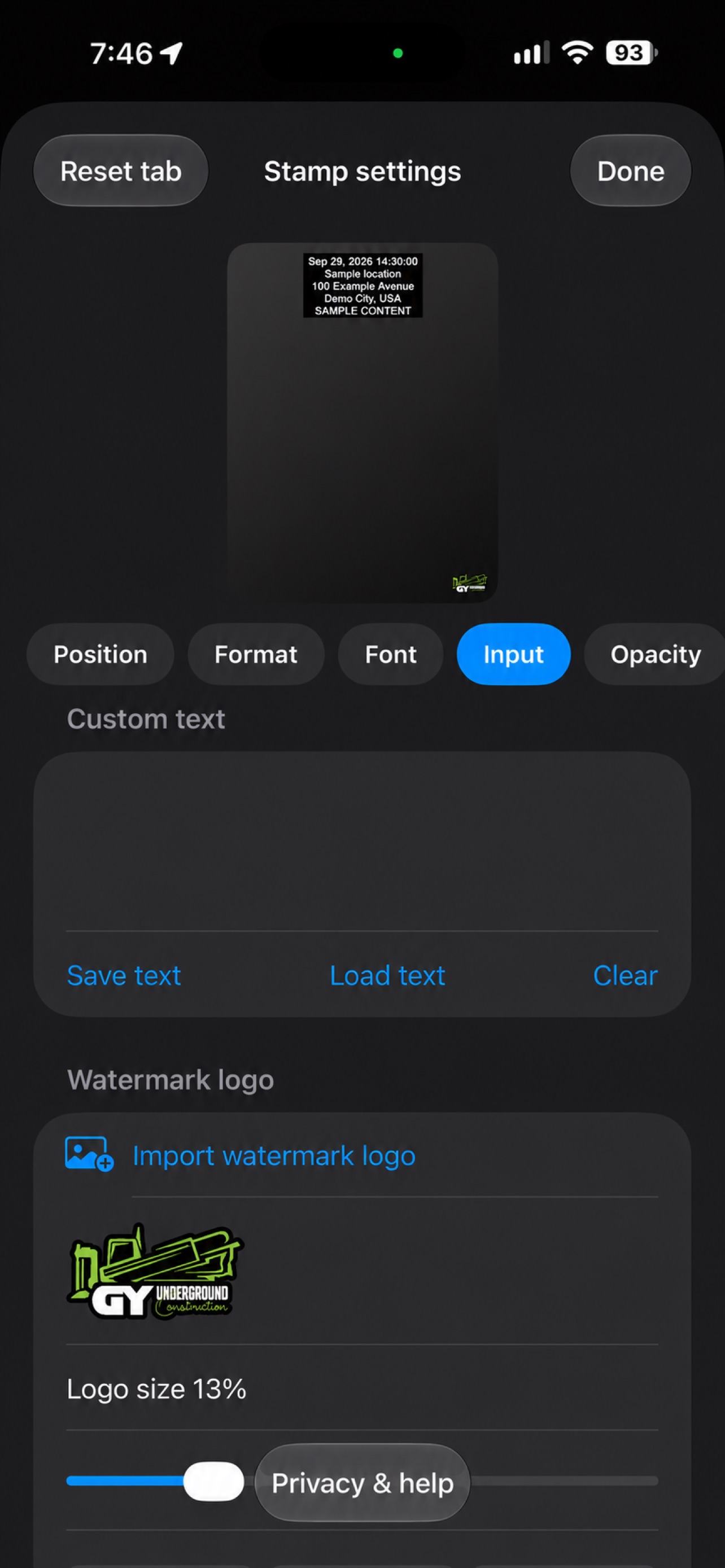 Screenshot 3 of The TimeStamp App