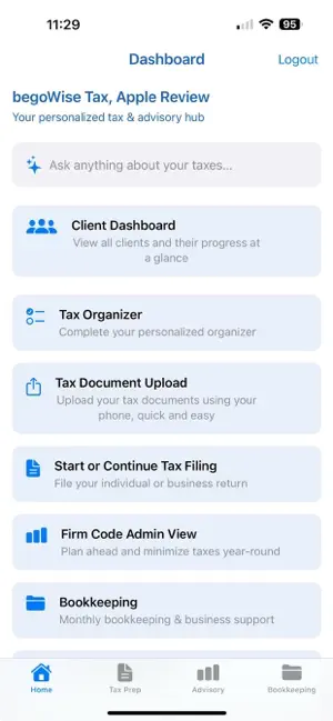 begoWise Tax Firm screenshot 2
