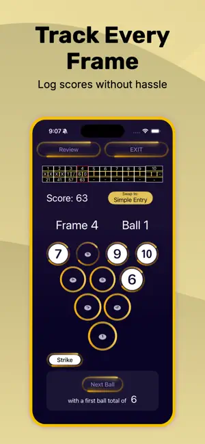 Bowling Score: Ten Pin Tracker screenshot 2