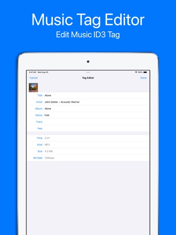 Cloud Music Player for Clouds iPad screenshot
