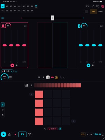 Sonyk Groovebox DJ Workstation iPad screenshot