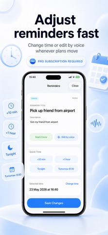Voice Reminder: Quick Tasks iPhone screenshot